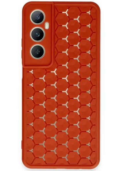 Newface Realme C65 Kılıf Petek Silikon Kapak - Kırmızı ürün görseli 1