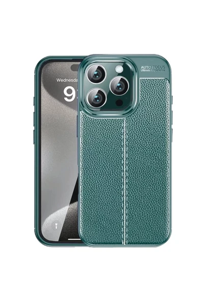 Newface Apple iPhone 16 Pro Max Kılıf Auto Focus Kapak - Koyu Yeşil ürün görseli 1