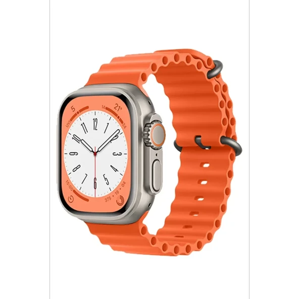 Newface Apple Watch 42mm Ocean Kordon - Turuncu - Resim 2