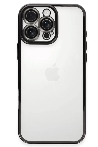 Newface Apple iPhone 16 Pro Kılıf Razer Lensli Silikon - Siyah ürün görseli 1