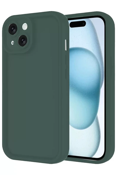Newface Apple iPhone 14 Kılıf Viera Silikon - Koyu Yeşil ürün görseli 1