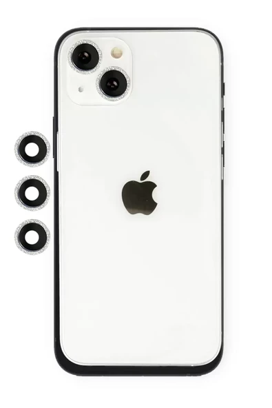 Newface Apple iPhone 14 Shine Kamera Lens - Gümüş ürün görseli 1