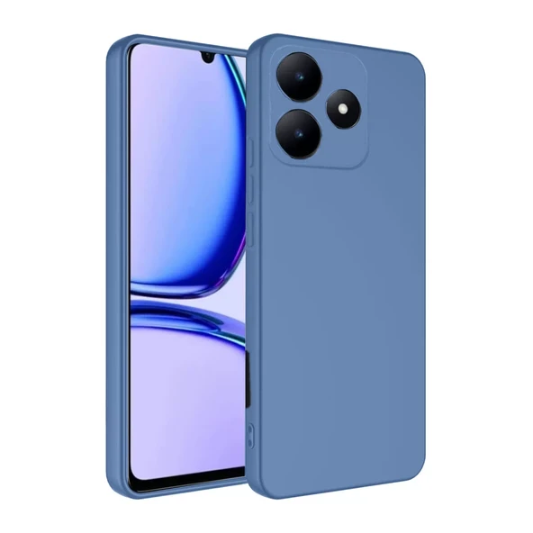 Newface Realme C61 Kılıf First Silikon - Mavi - Resim 3