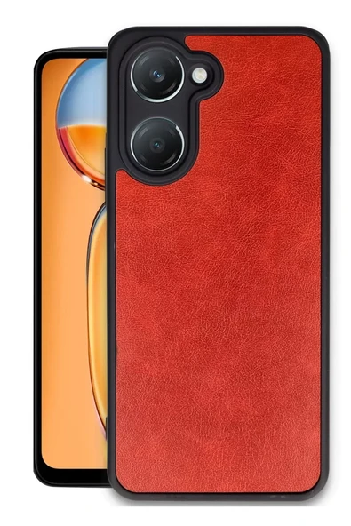 Newface Vivo Y18 Kılıf Aras Deri Kapak - Kırmızı ürün görseli 1