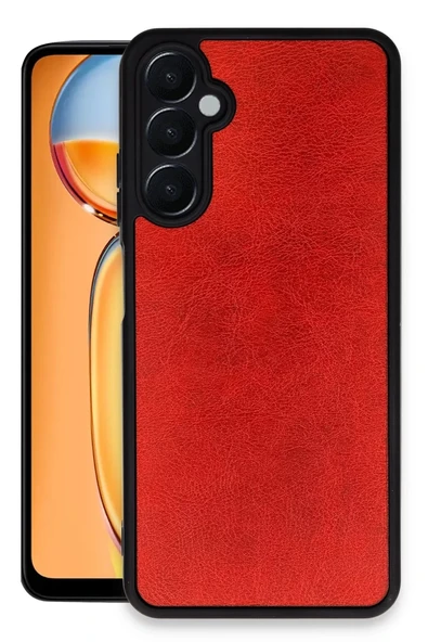 Newface Samsung Galaxy A15 4G Kılıf Aras Deri Kapak - Kırmızı ürün görseli 1