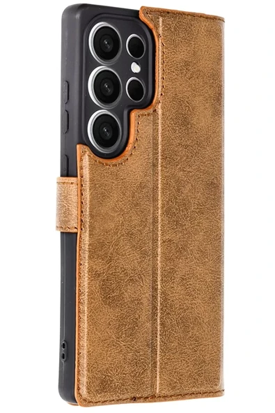 Newface Samsung Galaxy S25 Ultra Kılıf Trend S Plus Kapaklı Kılıf - Taba ürün görseli 1