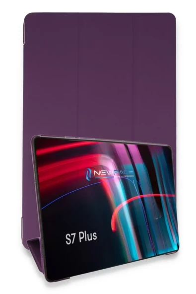 Newface Samsung Galaxy T970 Tab S7 Plus 12.4 Kılıf Tablet Smart Kılıf - Mor ürün görseli 1