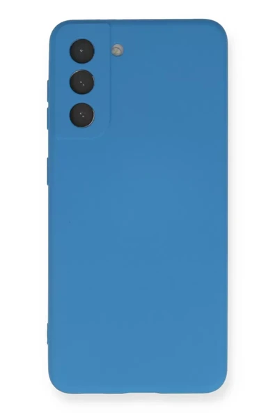 Newface Samsung Galaxy S21 Kılıf Nano içi Kadife Silikon - Mavi ürün görseli 1