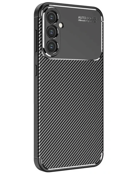 Newface Samsung Galaxy S25 Kılıf Auto Focus Karbon Kapak - Siyah ürün görseli 1