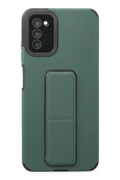 Newface Samsung Galaxy A03S Kılıf Mega Standlı Silikon - Yeşil ürün görseli 1