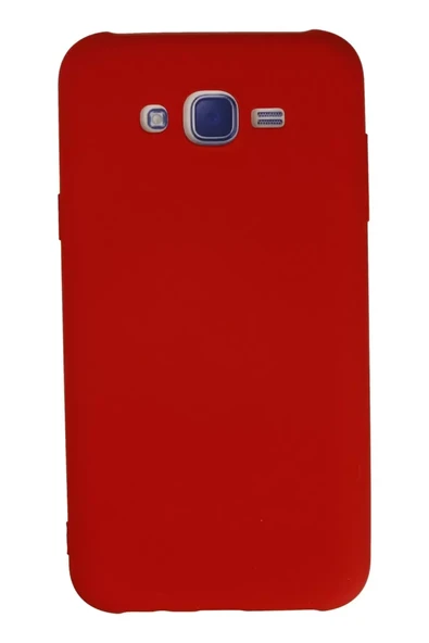 Newface Samsung Galaxy J7 Kılıf Nano içi Kadife Silikon - Kırmızı ürün görseli 1