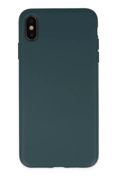Newface Apple iPhone XS Max Kılıf Nano içi Kadife Silikon - Koyu Yeşil ürün görseli 1