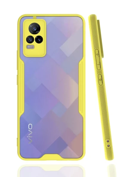 Newface Vivo V21e Kılıf Platin Silikon - Sarı ürün görseli 1