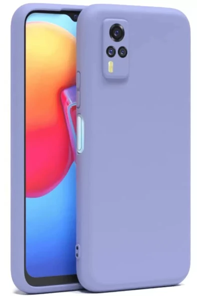 Newface Vivo Y53S Kılıf Nano içi Kadife Silikon - Lila ürün görseli 1