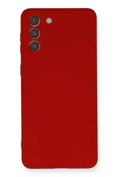 Newface Samsung Galaxy S21 Plus Kılıf Nano içi Kadife Silikon - Kırmızı ürün görseli 1