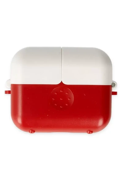 Newface Apple Airpods 3 (3.nesil) Basmalı Kılıf - Kırmızı-Beyaz ürün görseli 1