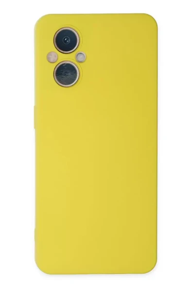 Newface Oppo Reno 7 Lite Kılıf Nano içi Kadife Silikon - Sarı ürün görseli 1