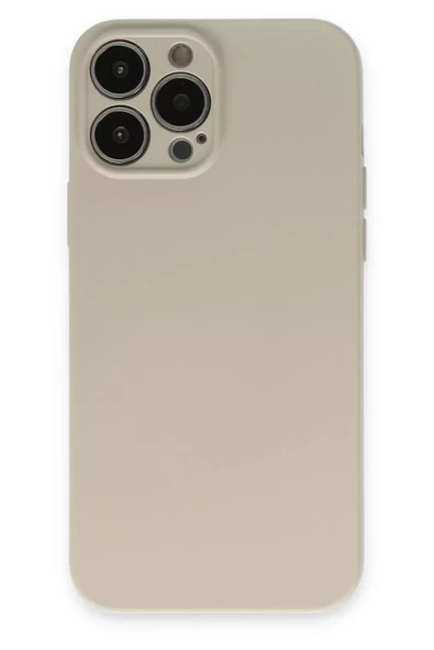 Newface Apple iPhone 13 Pro Kılıf Nano içi Kadife Silikon - Bej ürün görseli 1