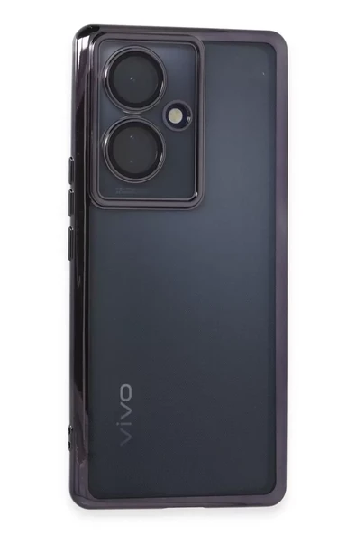 Newface Vivo V29 Lite Kılıf Razer Lensli Silikon - Mor ürün görseli 1