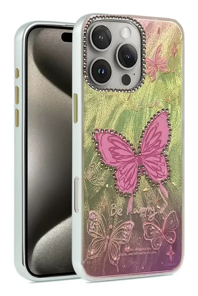 Newface Apple iPhone 16 Pro Max Kılıf Blade Aynalı Desenli Kapak - Desen 5 ürün görseli 1