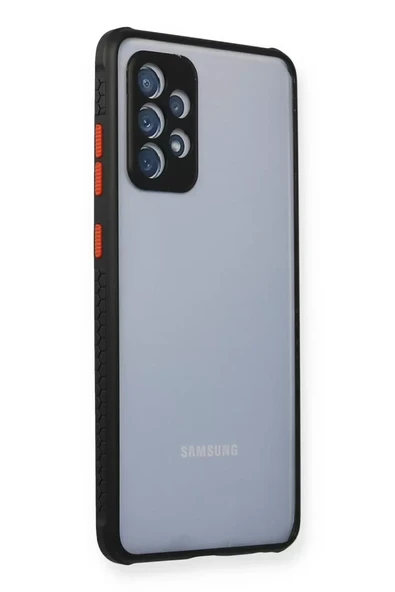Newface Samsung Galaxy A72 Kılıf Miami Şeffaf Silikon - Siyah ürün görseli 1