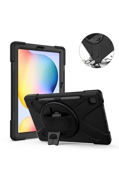 Newface Samsung Galaxy P610 Tab S6 Lite 10.4 Kılıf Amazing Tablet Kapak - Siyah ürün görseli 1