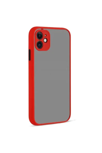 Newface Apple iPhone 12 Kılıf Montreal Silikon Kapak - Kırmızı ürün görseli 1
