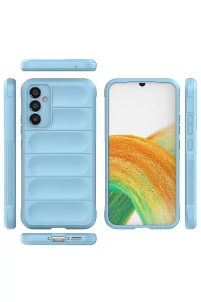 Newface Samsung Galaxy M34 5G Kılıf Optimum Silikon - Sky Blue ürün görseli 1