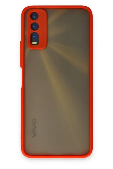 Newface Vivo Y11S Kılıf Montreal Silikon Kapak - Kırmızı ürün görseli 1