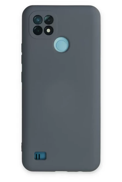 Newface Realme C21 Kılıf Nano içi Kadife Silikon - Gri ürün görseli 1