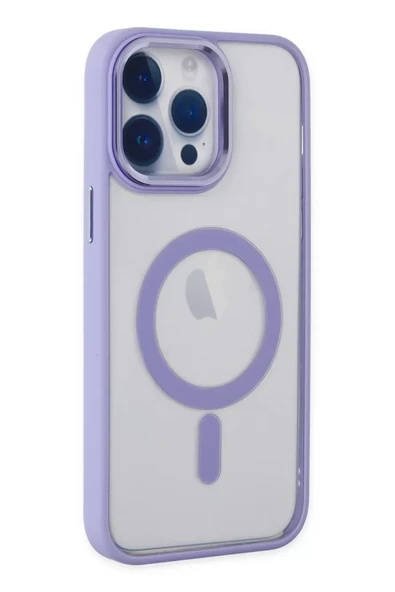 Newface Apple iPhone 14 Pro Max Kılıf Room Magneticsafe Silikon - Lila ürün görseli 1