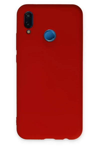 Newface Huawei P20 Lite Kılıf Nano içi Kadife Silikon - Kırmızı ürün görseli 1