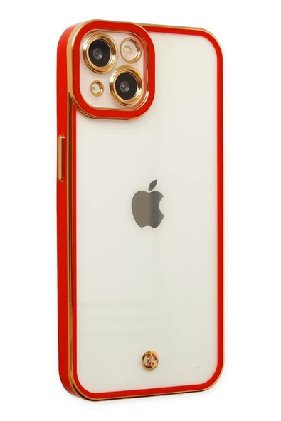 Newface Apple iPhone 14 Plus Kılıf Liva Lens Silikon - Kırmızı ürün görseli 1