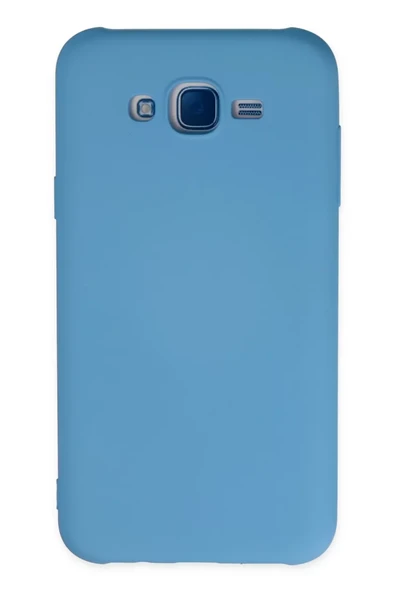 Newface Samsung Galaxy J7 Kılıf Nano içi Kadife Silikon - Mavi ürün görseli 1