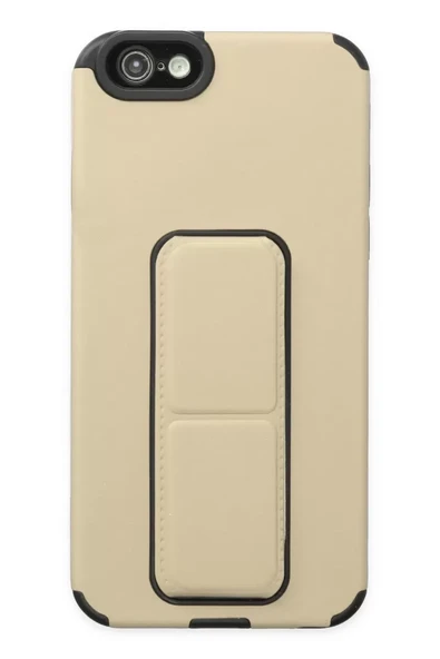 Newface Apple iPhone 6 Kılıf Mega Standlı Silikon - Gold ürün görseli 1