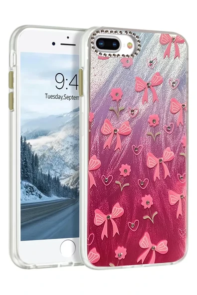 Newface Apple iPhone 7 Plus Kılıf Blade Aynalı Desenli Kapak - Desen 3 ürün görseli 1
