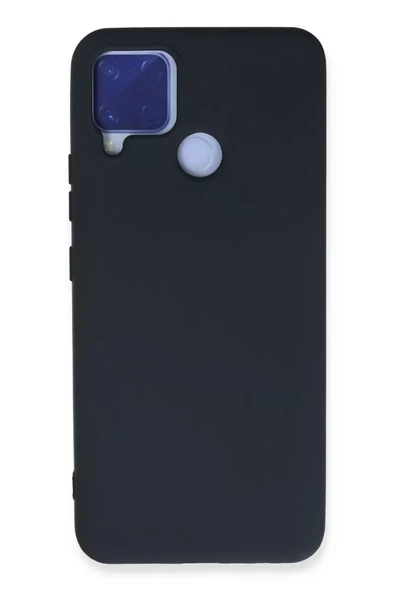 Newface Realme C15 Kılıf Nano içi Kadife Silikon - Lacivert ürün görseli 1