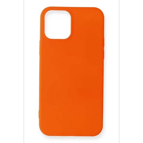 Newface Apple iPhone 12 Mini Kılıf First Silikon - Turuncu - Resim 2
