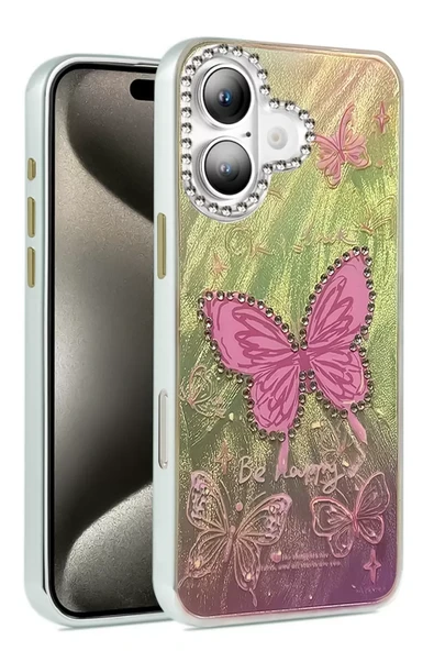 Newface Apple iPhone 16 Plus Kılıf Blade Aynalı Desenli Kapak - Desen 5 ürün görseli 1