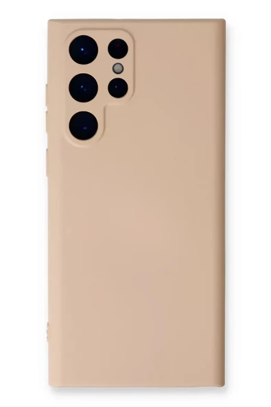 Newface Samsung Galaxy S22 Ultra Kılıf Nano içi Kadife Silikon - Pudra ürün görseli 1