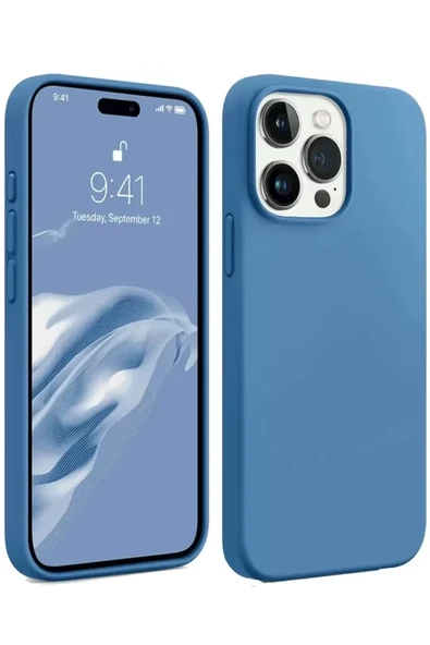 Newface Apple iPhone 15 Pro Kılıf First Silikon - Mavi ürün görseli 1