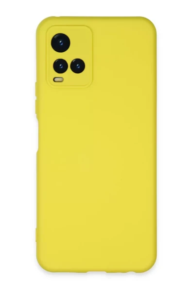 Newface Vivo Y21S Kılıf Nano içi Kadife Silikon - Sarı ürün görseli 1