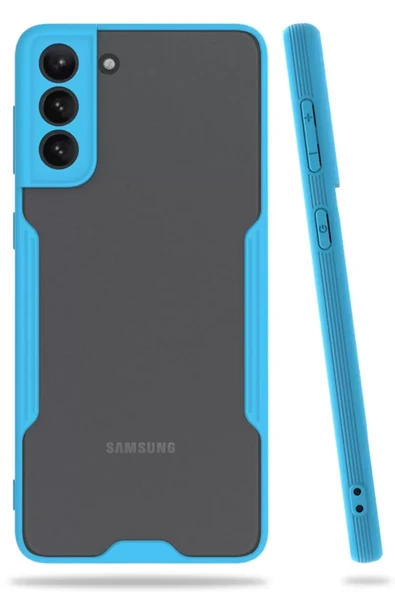 Newface Samsung Galaxy S21 Plus Kılıf Platin Silikon - Mavi ürün görseli 1
