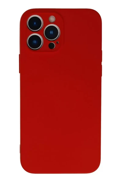 Newface Apple iPhone 13 Pro Kılıf Nano içi Kadife Silikon - Kırmızı ürün görseli 1