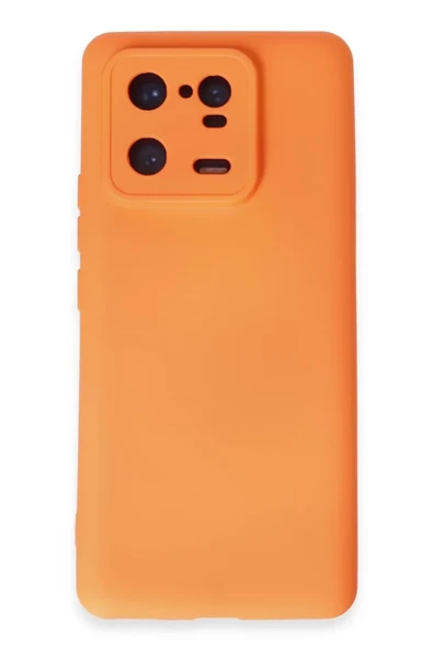 Newface Xiaomi Mi 13 Pro Kılıf Nano içi Kadife Silikon - Turuncu ürün görseli 1