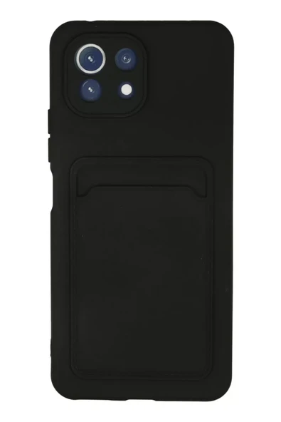 Newface Xiaomi Mi 11 Kılıf Kelvin Kartvizitli Silikon - Siyah ürün görseli 1