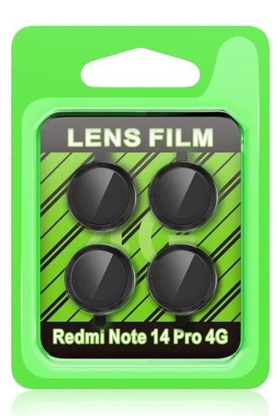 Newface Xiaomi Redmi Note 14 Pro 4G Raze Metal Kamera Lens - Siyah ürün görseli 1