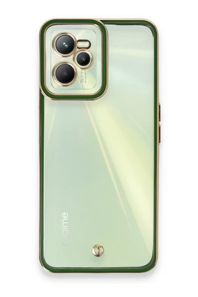 Newface Realme C35 Kılıf Liva Lens Silikon - Yeşil ürün görseli 1