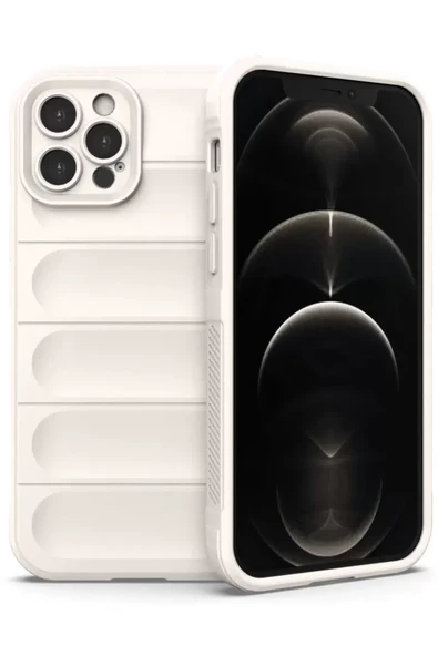 Newface Apple iPhone 12 Pro Kılıf Optimum Silikon - Krem ürün görseli 1