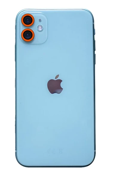 Newface Apple iPhone 11 Neon Fosforlu Kamera Lens - Turuncu ürün görseli 1
